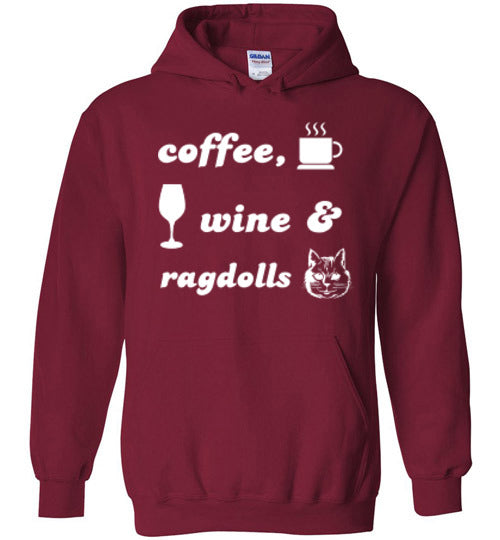 Coffee, Wine, Ragdolls - Hoodie - Tail Threads