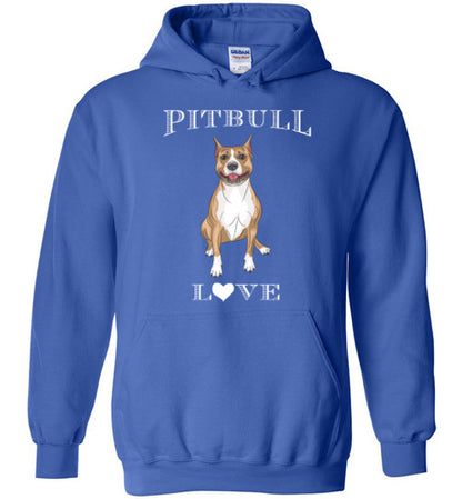 Pitbull Love Heart - Hoodie - Tail Threads