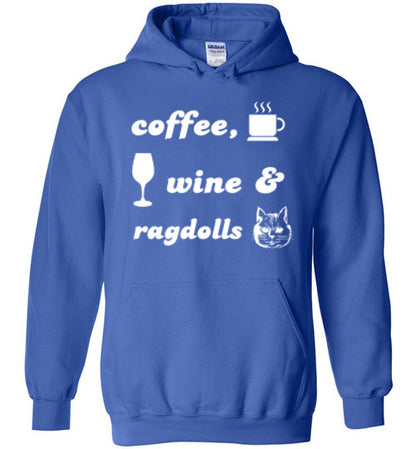 Coffee, Wine, Ragdolls - Hoodie - Tail Threads