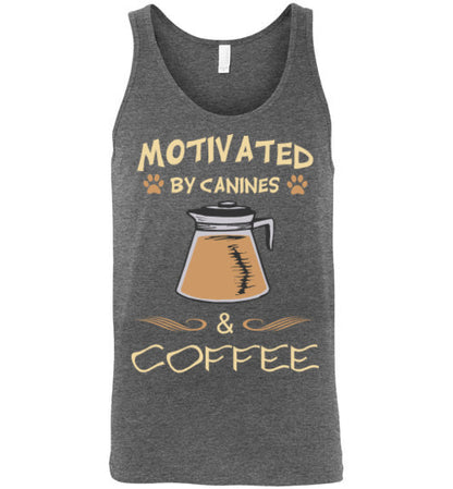 Motivated by Canines & Coffee - Tank - Tail Threads