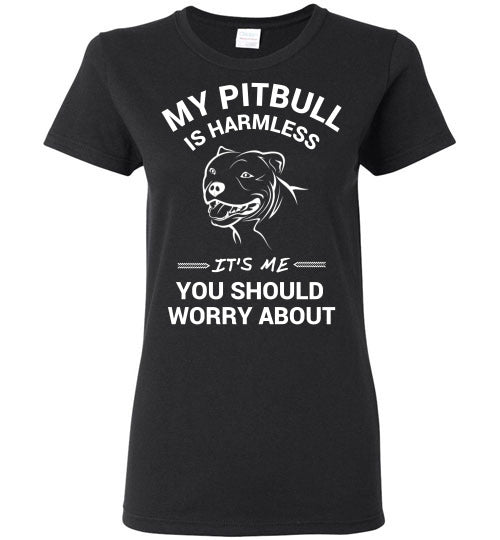 My Pit Bull Is Harmless - Ladies Cut - Tail Threads