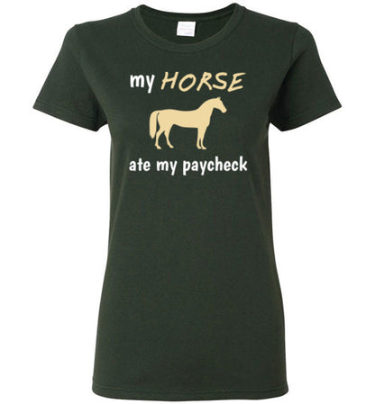 My Horse Ate My Paycheck - Ladies Cut - Tail Threads