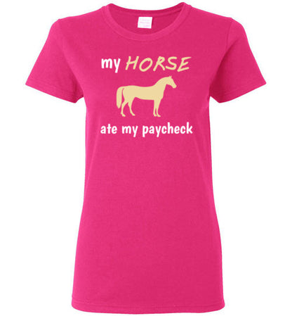 My Horse Ate My Paycheck - Ladies Cut - Tail Threads