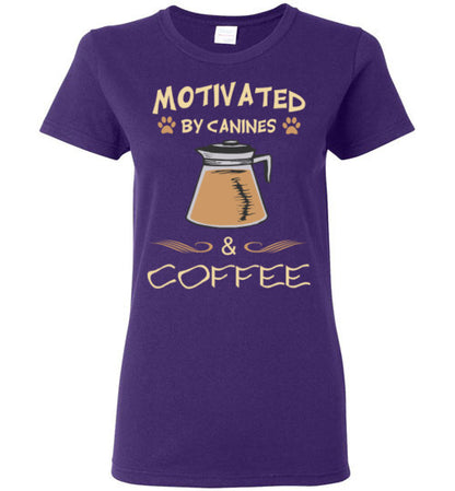 Motivated by Canines & Coffee - Ladies Cut - Tail Threads