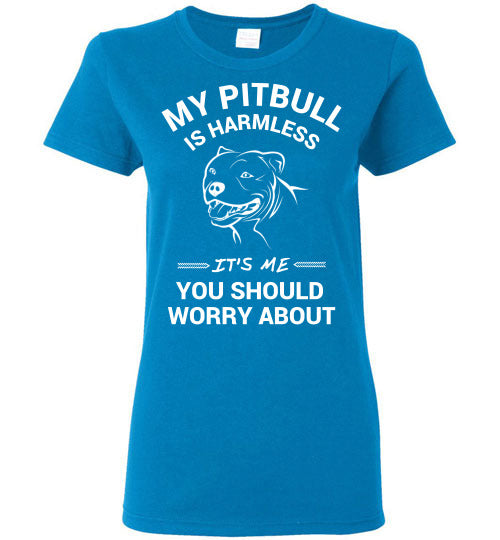 My Pit Bull Is Harmless - Ladies Cut - Tail Threads