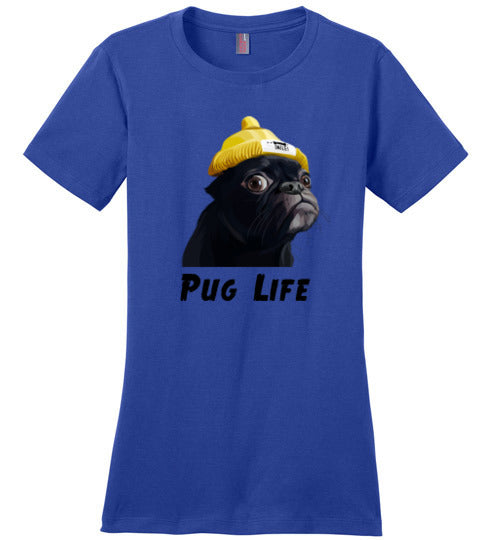 Pug Life - Ladies Cut Perfect Weight Crew Neck Tee
