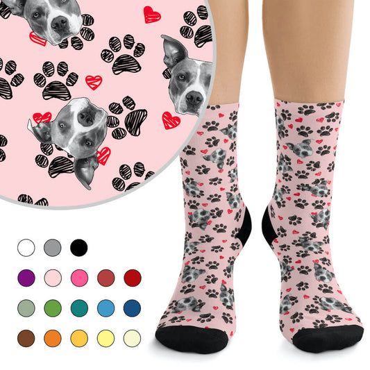 Custom Socks - Paws & Hearts